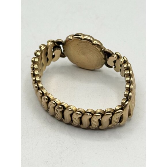 Vintage La Mode Gold Filled Locket Sweetheart Expansion Bracelet - Picture 6 of 7